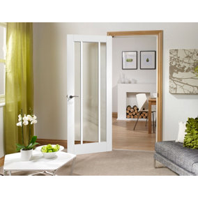 Internal Worcester White Clear Glass Primed Door 1981 x 610 x 35mm (24")