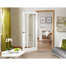 Internal Worcester White Clear Glass Primed Door 2040 x 626 x 40mm