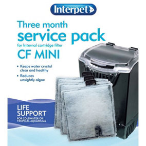 Interpet 3-Month Service Pack for Internal Cartridge Filter, CF Mini