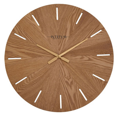 Interval Wooden Wall Clock - 60cm