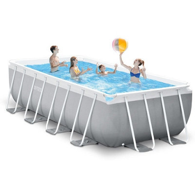 Intex 16ft x 8ft x 42" Prism Frame™ Rectangular Above Ground Swimming Pool with Filter Pump