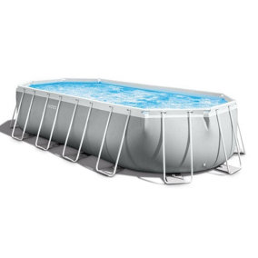 Intex 20ft x 10ft x 48" Prism Frame™ Oval Above Ground Swimming Pool with Filter Pump
