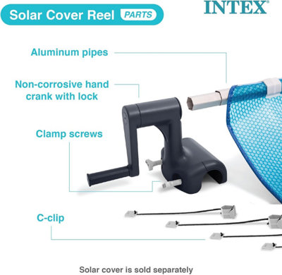 Intex 28051 Solar Roller Suitable for rectangular pools Solar cover not ...