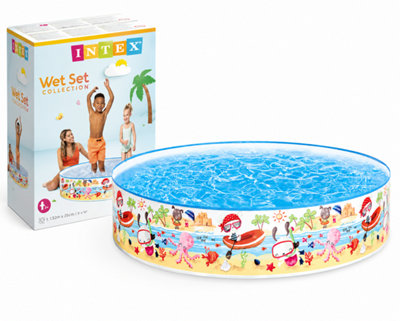INTEX Beach Days Snapset Pool 60' Kids Paddling Pool Garden Splash Play ...