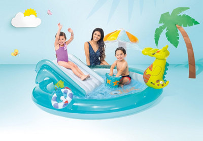 Intex Inflatable GATOR Pool and Slide and Sprayer 203 x 173 x 89 cm