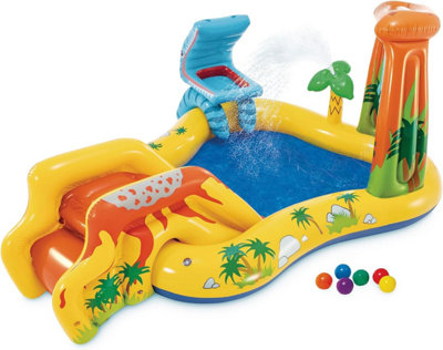INTEX JURRASIC DINOSAUR PLAY CENTRE - SLIDE SWIMMING PADDLING POOL