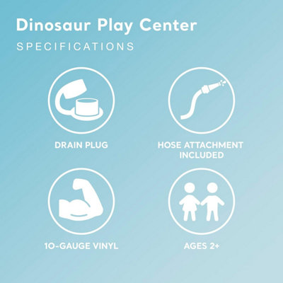 INTEX JURRASIC DINOSAUR PLAY CENTRE - SLIDE SWIMMING PADDLING POOL