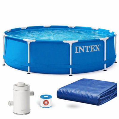 Intex Pool With Filter Pump And A Pool Cover - 10FT