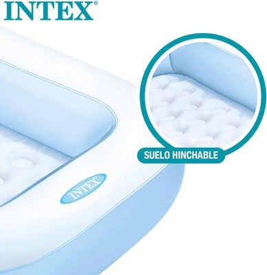 Intex Rectangular Baby Pool with Soft Inflatable Floor
