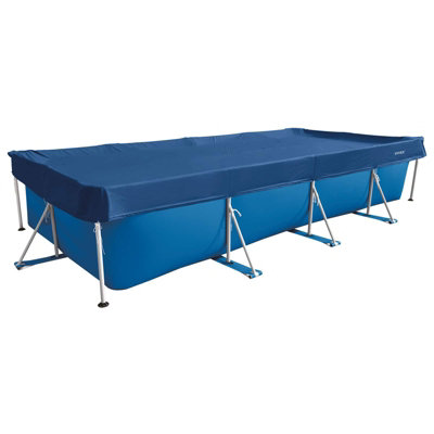 Intex Rectangular Swimming Pool Cover - All Seasons Deluxe Debris Cover ...