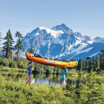 Intex Sierra K2 2-Person Inflatable Kayak Set with Aluminum Paddles & Pump