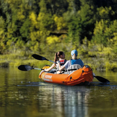 Intex Sierra K2 2-Person Inflatable Kayak Set with Aluminum Paddles & Pump
