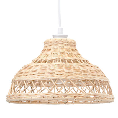 Wicker lamp shades deals b&q