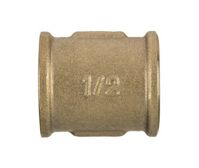 Invena 1/2 Inch Pipe Muff Fittings Female x Female Brass Joint Union