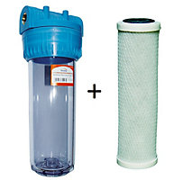 Invena 1/2 Inch Water Filter Whole House Purifier System Kit With Carbon Filter Included
