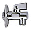 Invena 1/2x1/2 Inch Water Isolating Ball Valve Chrome For Taps Plumbing