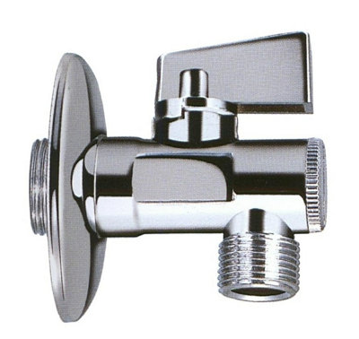 Invena 1/2x1/2 Inch Water Isolating Ball Valve Chrome For Taps Plumbing