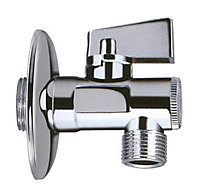 Invena 1/2x3/4 Inch Water Isolating Ball Valve Chrome For Taps Plumbing