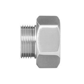 Invena 1/2x3/8 inch Pipe Connection Female x Male Reduction Fittings Chrome