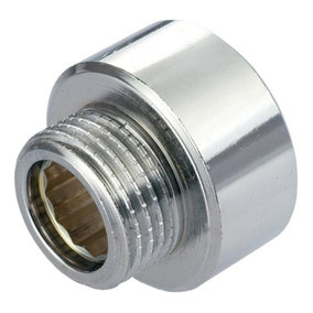 Invena 1/2x3/8 Inch Pipe Thread Reducer Connection Female x Male Fittings Chrome