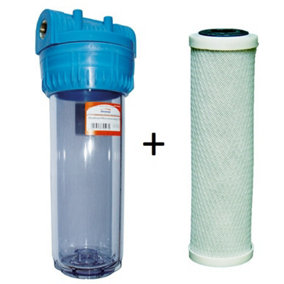 Invena 1 Inch Water Filter Whole House Purifier System Kit With Carbon Filter Included