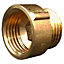Invena 10mm x 1/2 Inch Tap Pipe Thread Extension Female x Male Cast Iron Brass Extender