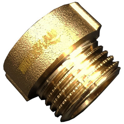 Invena 10mm x 1/2 Inch Tap Pipe Thread Extension Female x Male Cast Iron Brass Extender - 3
