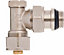 Invena 16mm x 1/2 Inch Angled Manual Return Outlet Radiator Valve PEX Compression Fittings