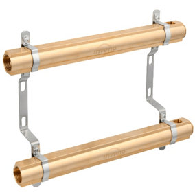 Invena 2-Ports Brass Heating Distributor Building Circuit Manifold System