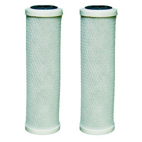 Invena 2 x 10 Inch Carbon Water Filter Cartridges Fits All 10 Inch Housings Reverse Osmosis