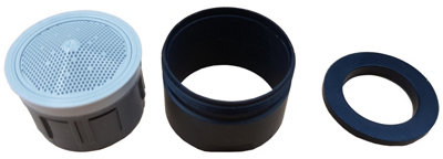 Invena 28mm Black Aerator Silicone Tap Insert Easyclean Bath Water Saving Bathtub - 3