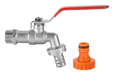 Invena 3/4 Inch Garden Tap Water Lever Type Valve Hazelock Connection