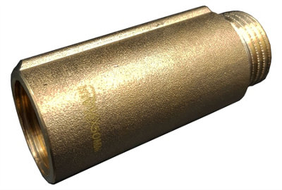 Invena 50mm x 1/2 Inch Tap Pipe Thread Extension Female x Male Cast Iron Brass Extender