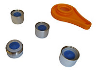 Invena Bathroom Faucet Tap Aerators Set Kit 1xM24mm + 3xF22m + Opening Tool