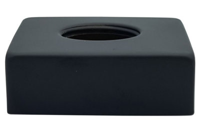 Invena Black Finished Steel Square Shaped Collar Basin Shower Bath Tap Cover Rosette - 4