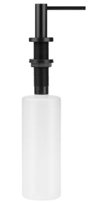 Invena Black Tip Soap Dispenser Replacement Refillable Kitchen Tank