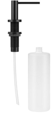 Invena Black Tip Soap Dispenser Replacement Refillable Kitchen Tank - 3