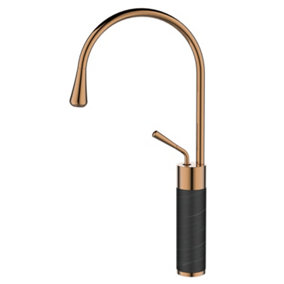 Invena Copper/Black Marble Kitchen Sink Tap Bathroom Basin Mixer Bar Standing Faucet