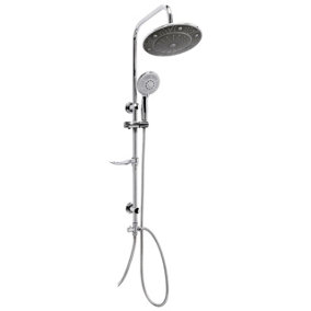 Invena Exposed Bathroom Mixer Shower Rain Pole Valve Tap Multifunction Set