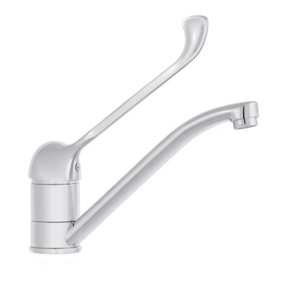 Invena Kitchen Mixer Faucet Tap Extended Lever Swivel Spout, Disabled, Mobility