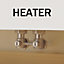 Invena Straight Double Shut-off Heater Valve Bottom Water Entry Downside Inlet