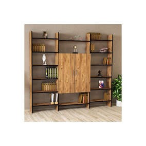 Inverno Bookcase with Storage, 200 cm, Pine