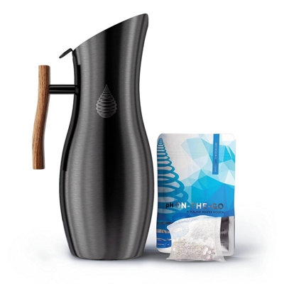 Invigorated Water Black Stainless Steel Alkaline Water Filter Jug 1900ml Price Comparisons | Compare The Build