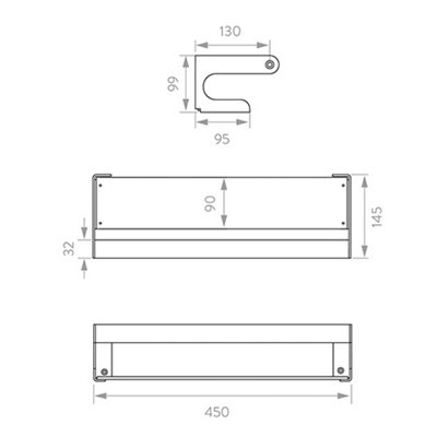 Invisible Creations - Caddy Shelf with Built-In Grab Rail