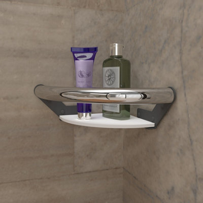 Invisible Creations -  Multifunctional Elegance Corner Shelf with Grab Rail