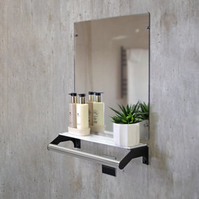 Invisible Creations - Multifunctional Mirror with Shelf and Safety Grab Rail