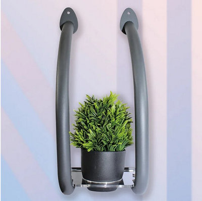 Invisible Creations - Stylish Anthracite- Grey Plant Pot with Integrated Grab Rail