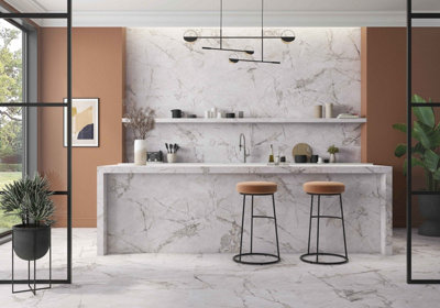 Invisible Gold Matt 100mm x 100mm Rectified Porcelain Wall & Floor Tile ...
