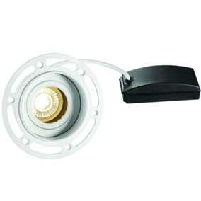 Invisible Plaster Over Round Ceiling Spotlight Matt White Adjustable Angle GU10