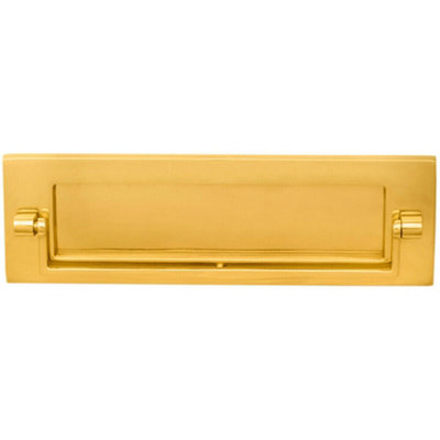 Inward Opening Letter Plate with Knocker 226mm Fixing Centres Polished ...